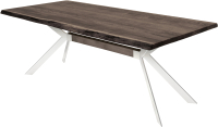 Обеденный стол Buro7 Арно с обзолом 180x80x76 (дуб мореный/белый) - 