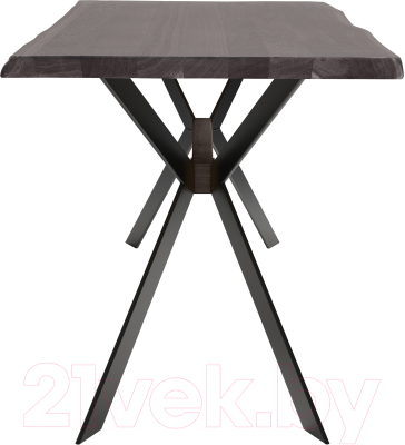 Обеденный стол Buro7 Арно с обзолом 180x80x76 (дуб мореный/черный)