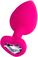 Пробка интимная ToyFa ToDo Diamond Heart 357027 (розовый) - 