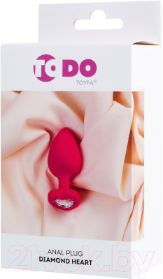 Пробка интимная ToyFa ToDo Diamond Heart 357027 (розовый)