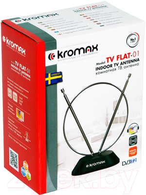 Цифровая антенна для ТВ Kromax TV FLAT-01 (Black)