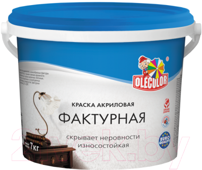 

Краска Olecolor, Белый, Фактурная