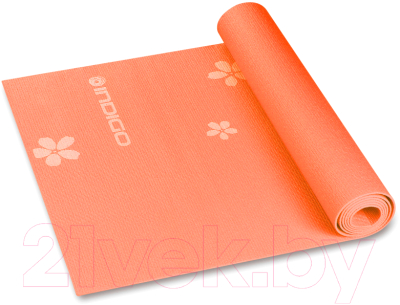Коврик для йоги и фитнеса Indigo YG03P (оранжевый)