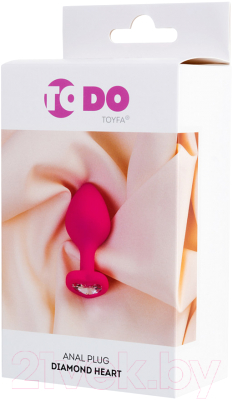 Пробка интимная ToyFa ToDo Diamond Heart 357025 (розовый)