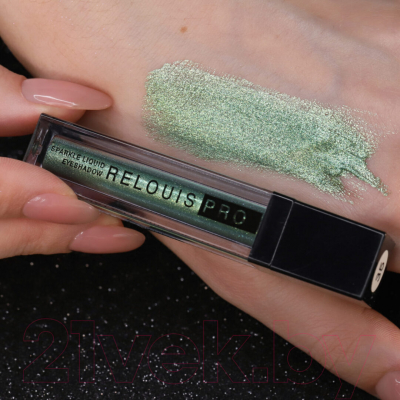 Тени для век Relouis Pro Eyeshadow Sparkle Liquid тон 35 Miracle Green