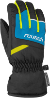 Перчатки лыжные Reusch Bennet R-Tex XT / 6061206 7002 (р-р 6, Black/Brilliant Blue/Safety Yellow) - 