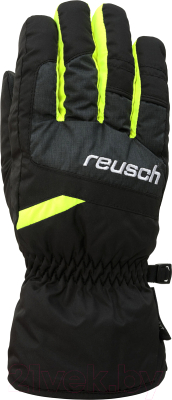 Перчатки лыжные Reusch 2020-21 Bennet R-Tex XT / 6061206 7686 (р-р 6, Black/Black Melange/Yellow)