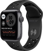 Умные часы Apple Watch Series 6 Nike GPS 40mm / M00X3 (алюминий серый космос/антрацит) - 