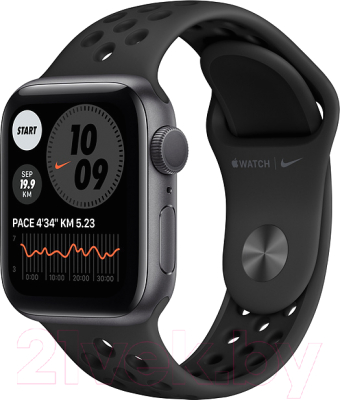 Умные часы Apple Watch Series 6 Nike GPS 40mm / M00X3 (алюминий серый космос/антрацит)
