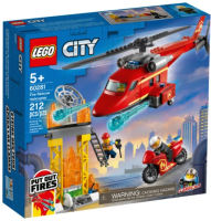 

Конструктор Lego, City Fire Спасательный пожарный вертолет / 60281