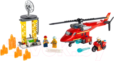 Конструктор Lego City Fire Спасательный пожарный вертолет / 60281