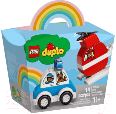 Конструктор Lego Duplo Пожарный вертолет и полицейский автомобиль / 10957