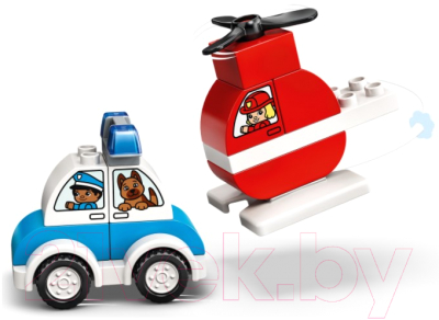 Конструктор Lego Duplo Пожарный вертолет и полицейский автомобиль / 10957