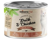 Влажный корм для кошек Chicopee Adult Утка и цыпленок с морковью / H5085 (195г) - 