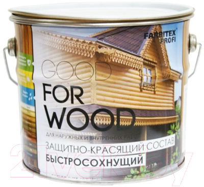 Защитно-декоративный состав Farbitex Profi Wood Быстросохнущий (3л, калужница)