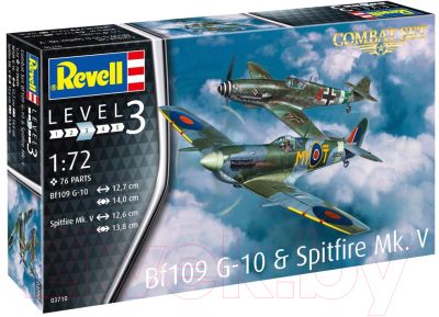 Сборная модель Revell Немецкий истребитель Messerschmitt Bf109G-10 1:72 / 03710