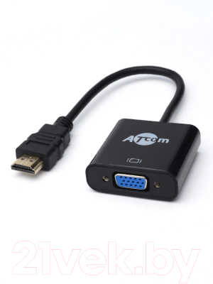 Кабель/переходник ATcom AT1014 HDMI(m) - Vga(f)+Audio+доп. питание (0.1м)