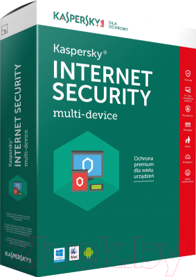 ПО антивирусное Kaspersky Internet Security Multi-device 1 год / KL19392UBFS (на 2 устройства)