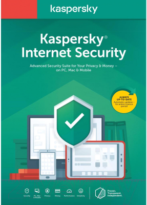 ПО антивирусное Kaspersky Internet Security Multi-device 1 год Card / KL19392UBFR (продление на 2 устройства)