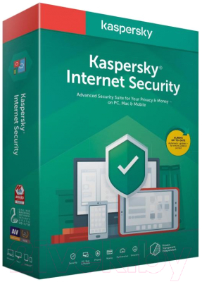 ПО антивирусное Kaspersky Internet Security Multi-device 1 год Card / KL19392UBFR (продление на 2 устройства)
