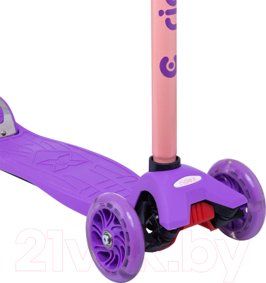 Самокат детский Ridex Kiko 120/80мм (розовый/фиолетовый)