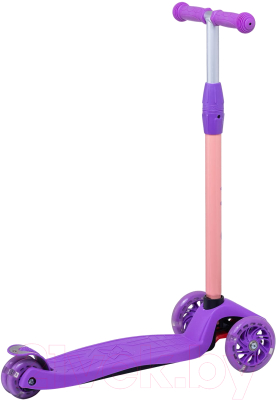 Самокат детский Ridex Kiko 120/80мм (розовый/фиолетовый)