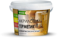 Герметик акриловый Farbitex Профи Wood шовный высокоэластичный (3кг, белый) - 