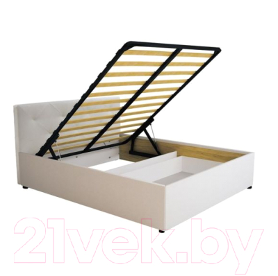 Полуторная кровать Комфорт-S Габриэль 140x200 с ПМ (белый)