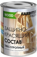 Защитно-декоративный состав Farbitex Profi Wood Тиксотропный (900мл, тик) - 