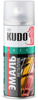 Эмаль Kudo Универсальная металлик / KU-1025 (520мл, алюминий) - 