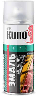 Эмаль Kudo Универсальная металлик / KU-1025 (520мл, алюминий)