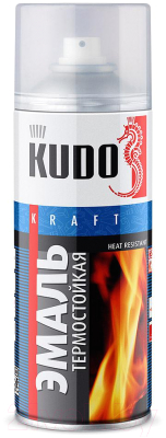 Эмаль Kudo Термостойкая / KU-5007 (520мл, золото)