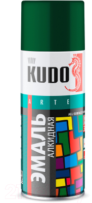 Эмаль Kudo Универсальная / KU-10085 (520мл, глубоко-зеленый)