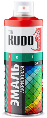 Эмаль Kudo Универсальная акриловая Satin RAL 3005 / KU-0A3005 (520мл, бордовый)