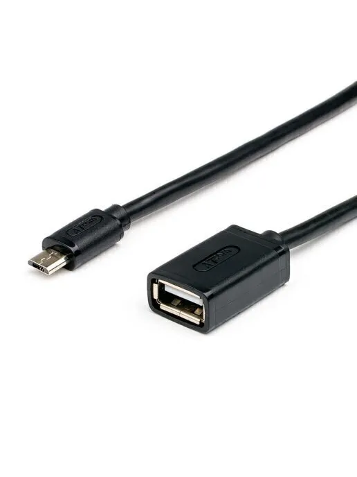 Кабель ATcom AT6028 0.8m USB(Af) - microUSB OTG — фото 2