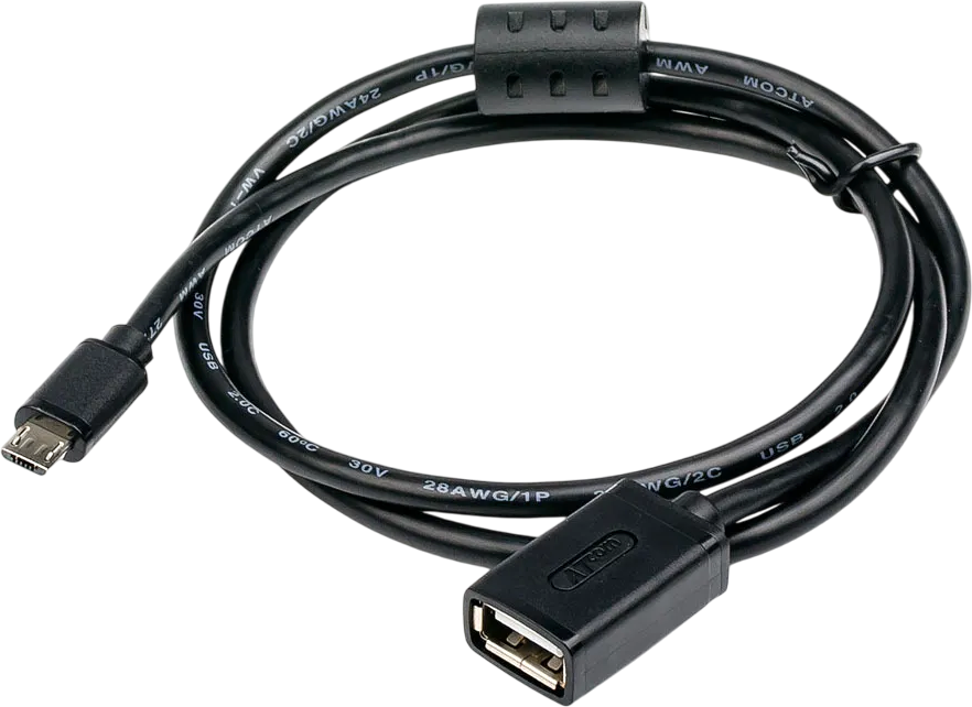 Кабель ATcom AT6028 0.8m USB(Af) - microUSB OTG