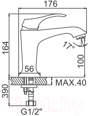 Смеситель Mixxus Premium Medea 001 гайка / MXP0535