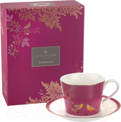 

Чашка с блюдцем Portmeirion, Sara Miller London Chelsea Collection / SMCP78924-XG