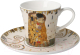 Чашка с блюдцем Goebel Artis Orbis/Gustav Klimt Поцелуй / 67-014-01-1 (белый) - 