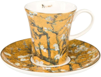 Чашка с блюдцем Goebel Artis Orbis/Vincent v.Gogh Цветущие ветки миндаля / 67-011-57-1 (золото) - 
