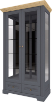 Шкаф с витриной WellMaker Патриция Скандия ШВ1-100 (графит/дуб артизан) - 