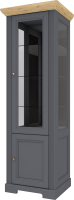 Шкаф с витриной WellMaker Патриция Скандия ШВ2-60 (графит/дуб артизан) - 