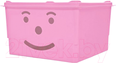 Ящик для хранения Полимербыт Улыбка 830-83000 (розовый)
