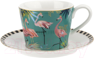 

Чашка с блюдцем Portmeirion, Sara Miller London/Tahiti Collection Фламинго / SMTF78924-XG