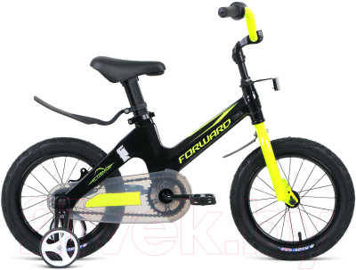 Детский велосипед Forward Cosmo 12 2021 / 1BKW1K7A1005 (черный/желтый)