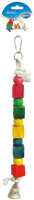 Игрушка для птиц Duvo Plus Подвеска хлопковая с кубиками и шарами / 4745008/DV - 
