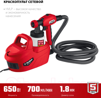 Краскопульт электрический Зубр КПЭ-650