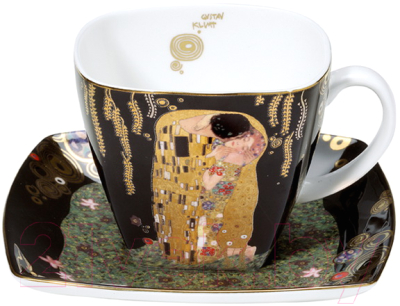 Чашка с блюдцем Goebel Artis Orbis/Gustav Klimt Поцелуй / 66-884-21-4