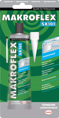 Герметик силиконовый Makroflex SX 101 санитарный (85мл, прозрачный)