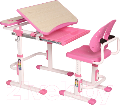 Парта+стул Растущая мебель Smart С502 (розовый)